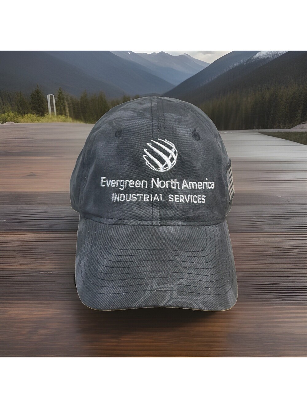 Evergreen North America Flag Industrial Services Hydro Demolition Baseball Cap